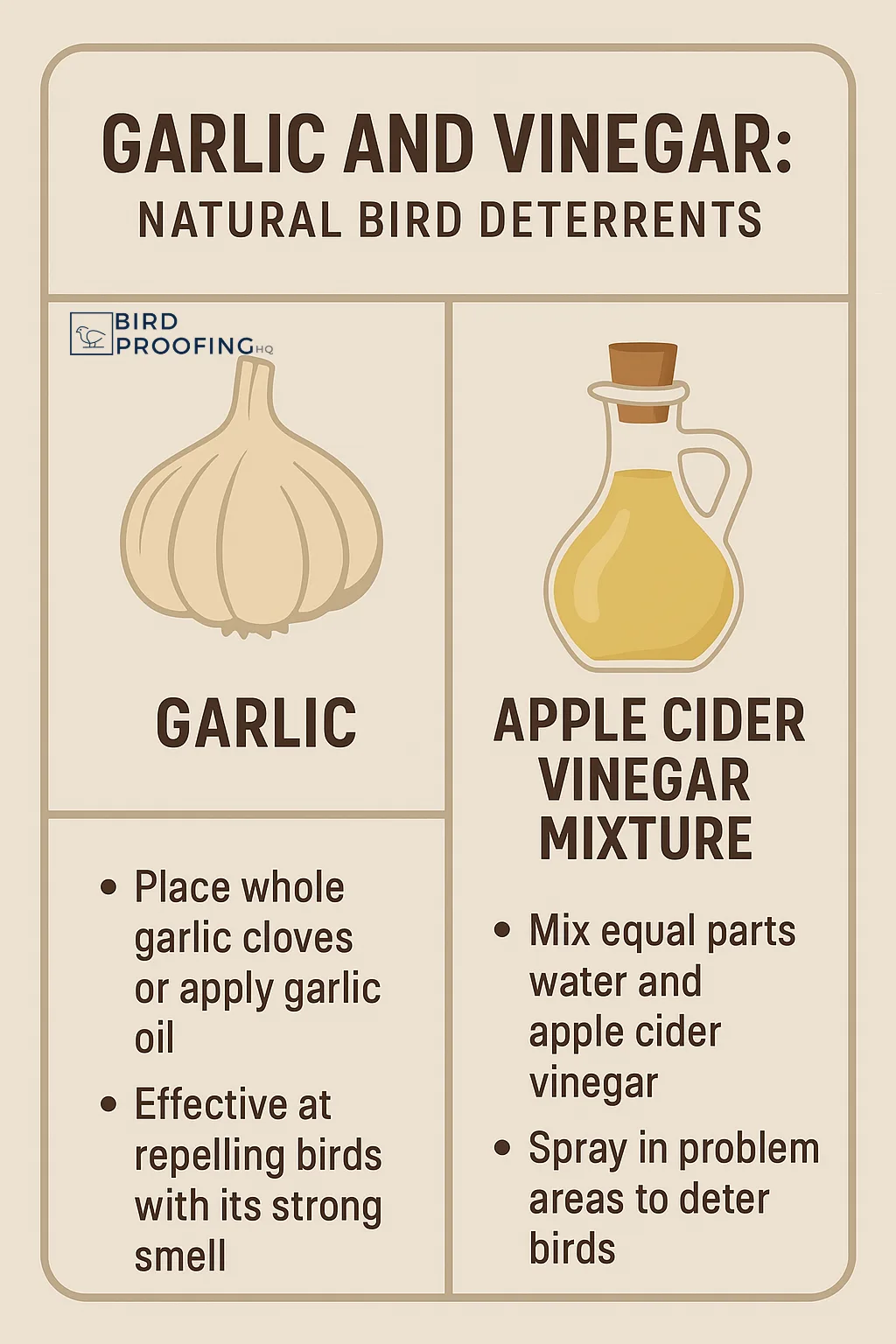 Using garlic and vinegar