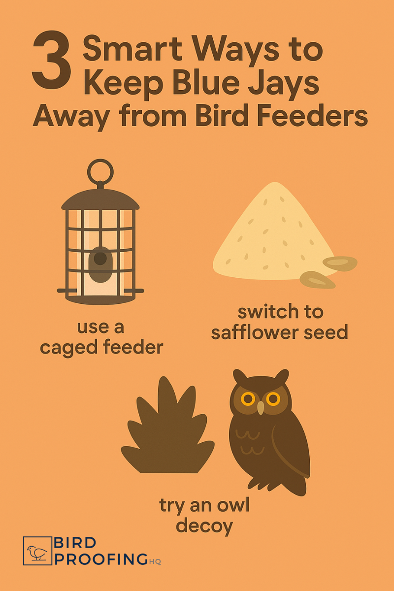 Tips to keep blue jays away from bird feeders