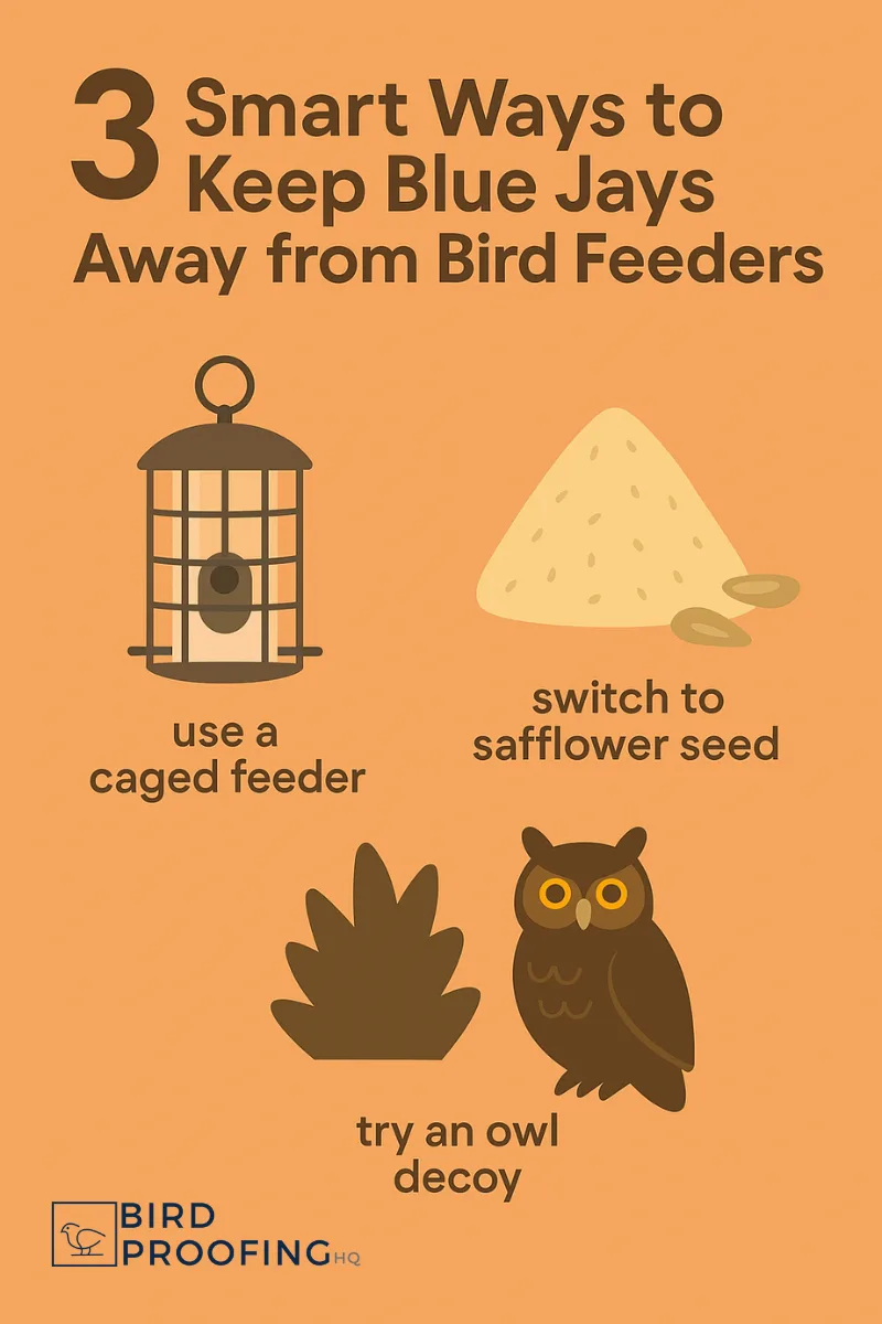 Tips to keep blue jays away from bird feeders