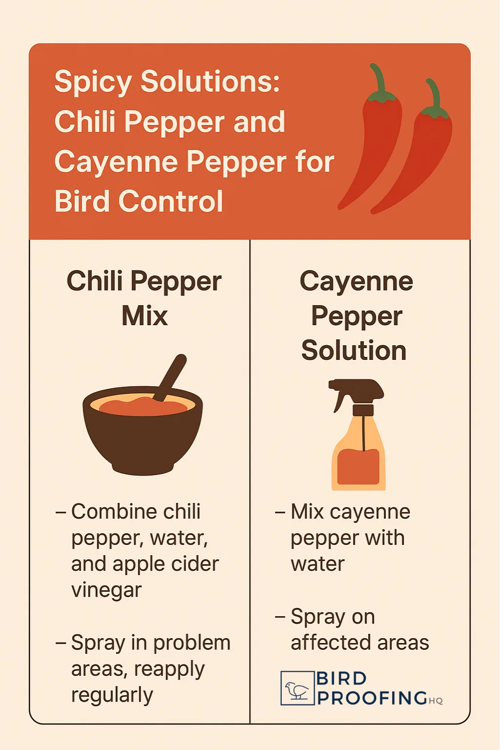Spicy solutions for bird proofing